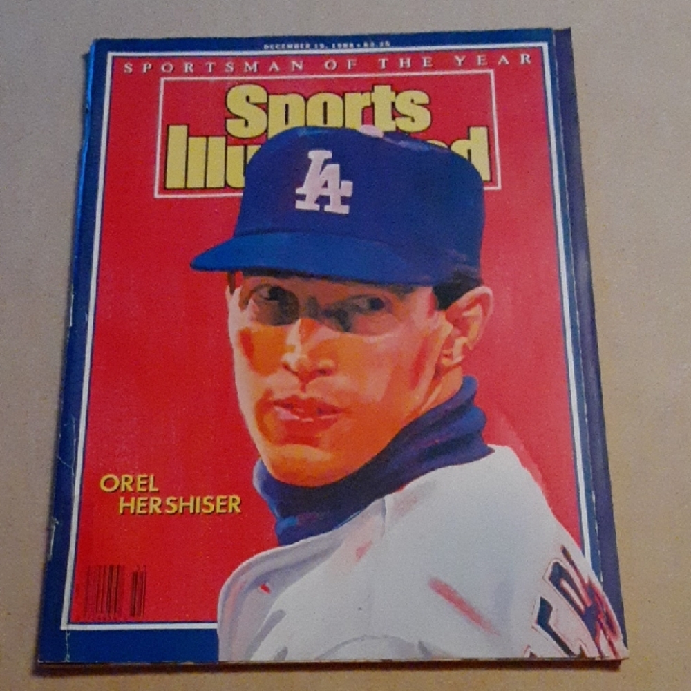 1988 Sports Illustrated Magazine with Blue and Red Cover HERSHISER